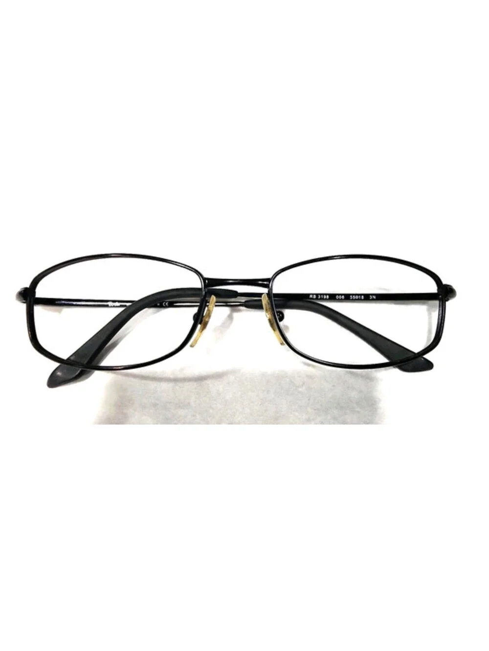 Ray Ban RB3198 006 Black Metal Wrap Sunglasses Frame Only 55-18 Italy VVG